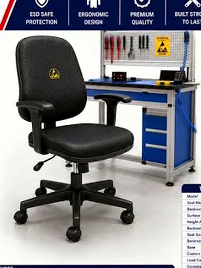 ESD-safe workstation chair